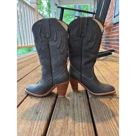 Frye Grey Leather Boots - Women's Size 5.5 - New with Tags