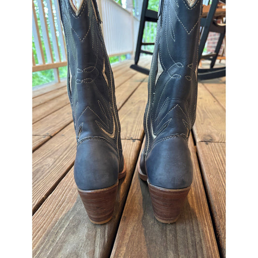 Double H Blue Boots - Women's Size 6 - Vintage Charm HH
