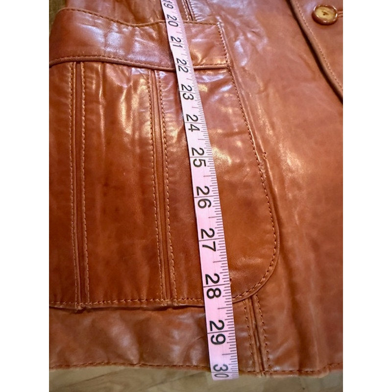 Wilsons Leather Jacket Size 40 Cognac Brown