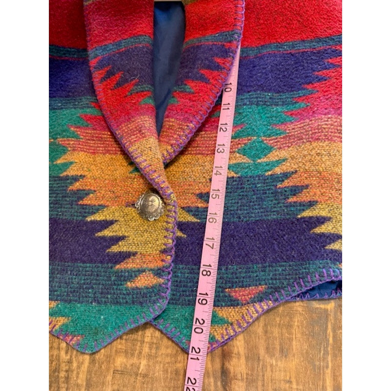 Rhonda Stark Cropped Southwestern Jacket Size Small