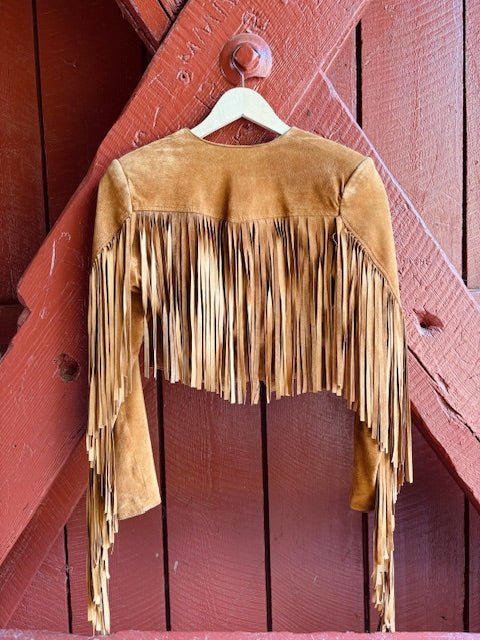 Vintage Wilsons Fringe Cropped Jacket Size Small