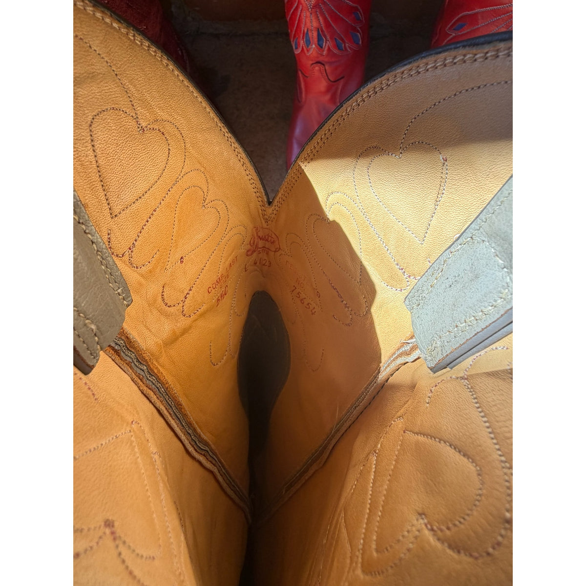 Vintage Justin Heart Boots Size 5 1/2
