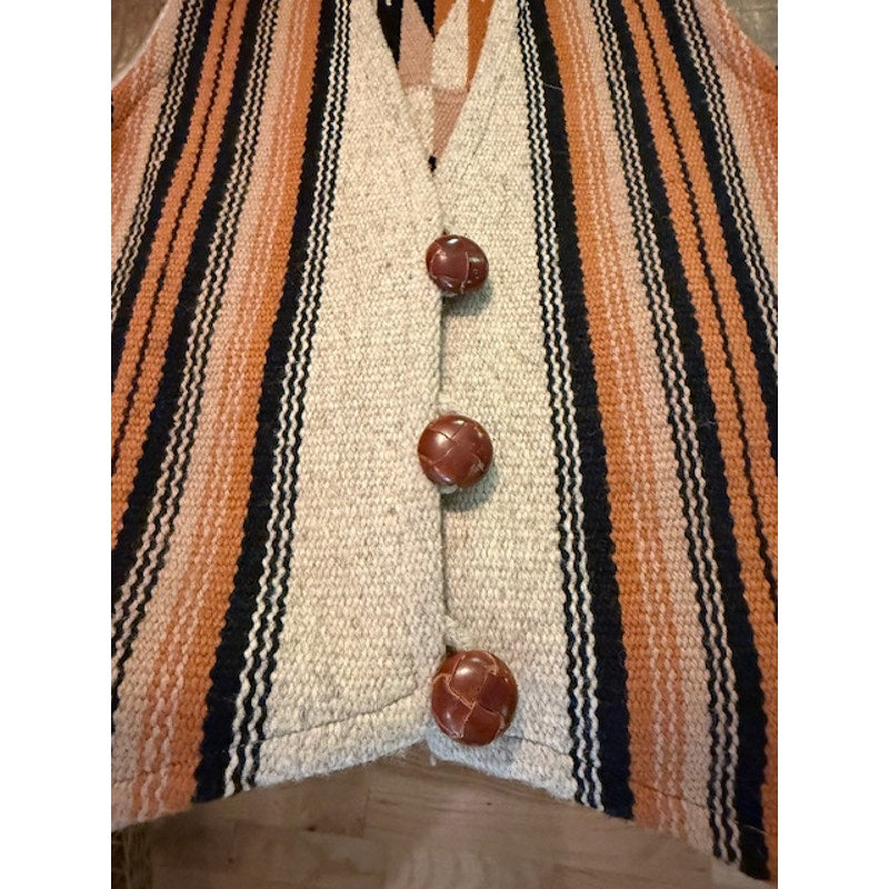 Ortega's Chimayo NM 100% Wool Vest - Size Small - Fits like XS