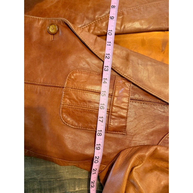 Wilsons Leather Jacket Size 40 Cognac Brown