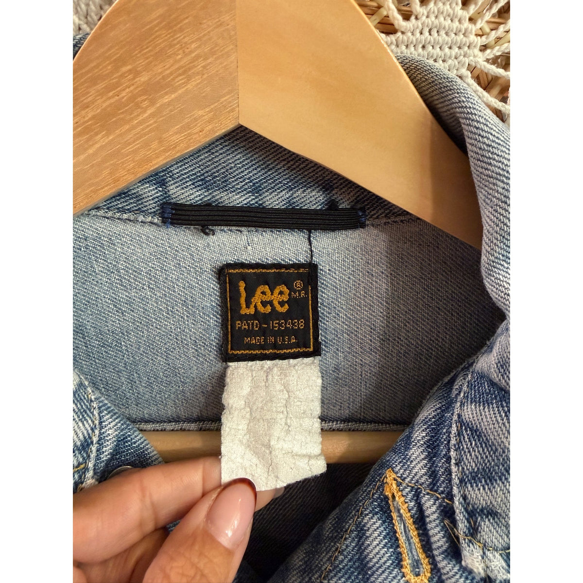 Vintage Lee Denim Jacket PTP 18" Fits Like a Small