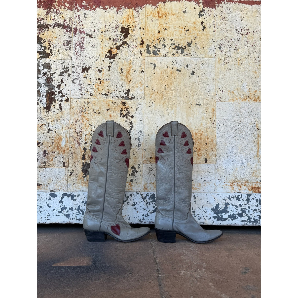 Vintage Justin Heart Boots Size 5 1/2