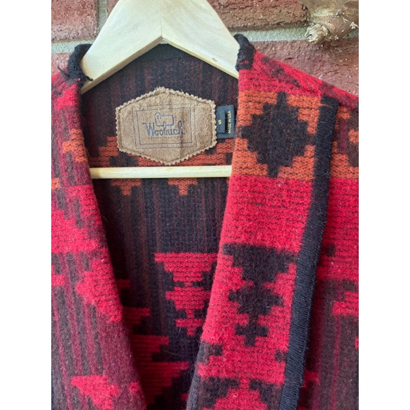 Woolrich Western Vest - Red, Orange, Black - Size Small