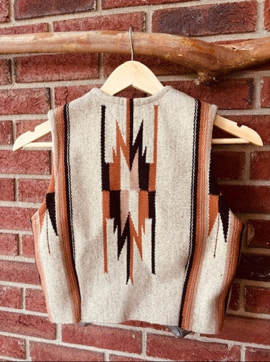 Ortega's Chimayo NM 100% Wool Vest - Size Small - Fits like XS