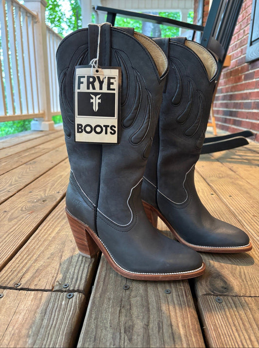 Frye Grey Leather Boots - Women's Size 5.5 - New with Tags