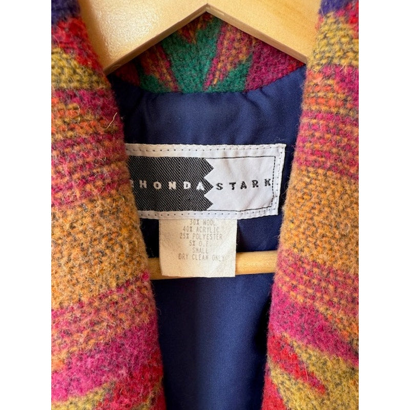 Rhonda Stark Cropped Southwestern Jacket Size Small