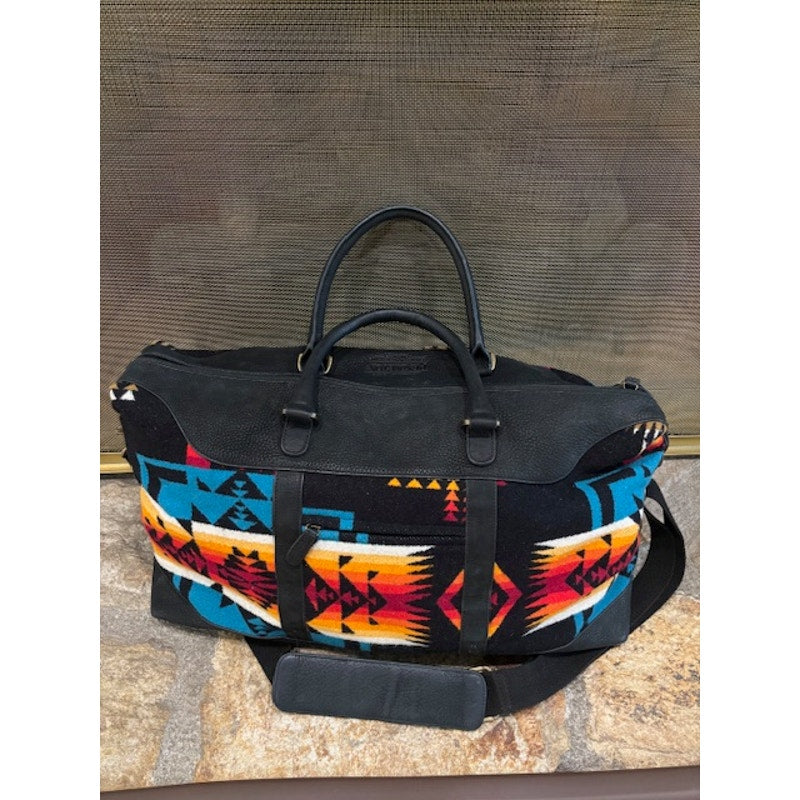 Vintage Pendleton Southwestern Blanket Wool Weekender Duffel Bag