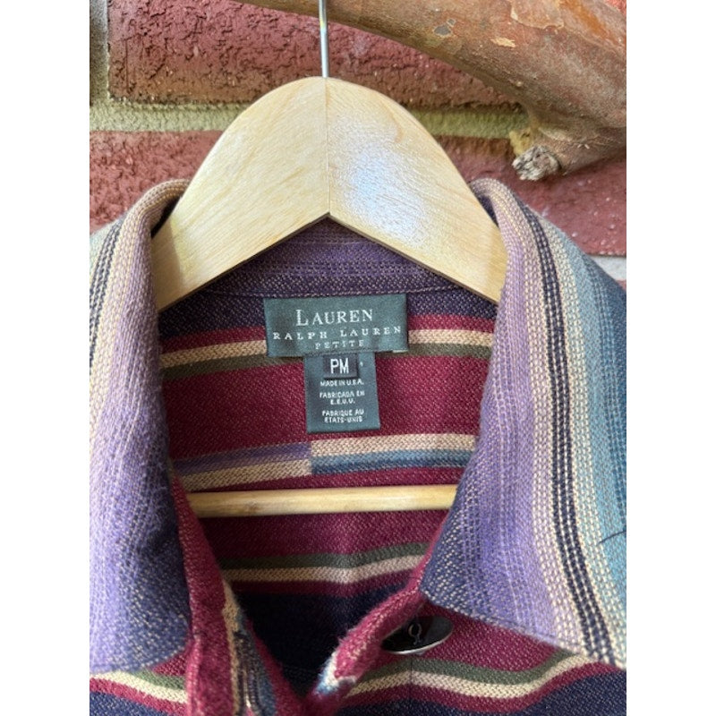 Ralph Lauren Southwestern Jacket with Turquoise Concho Buttons Size Petite Medium