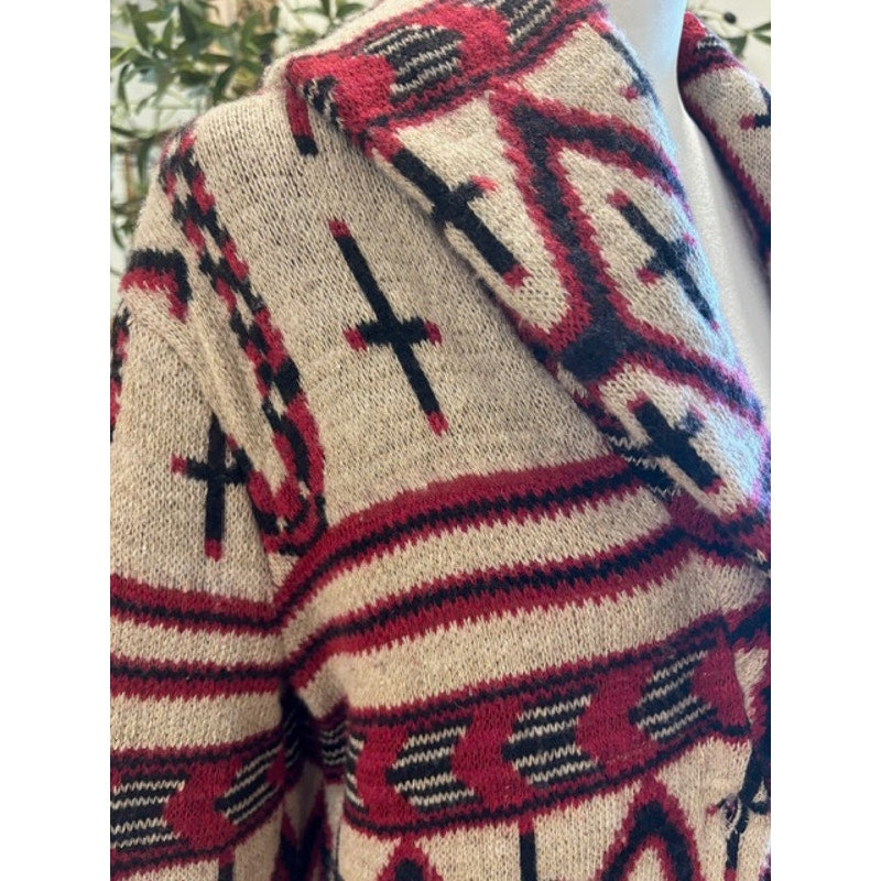 Ralph Lauren Southwestern Wool Cardigan Sweater Size Small
