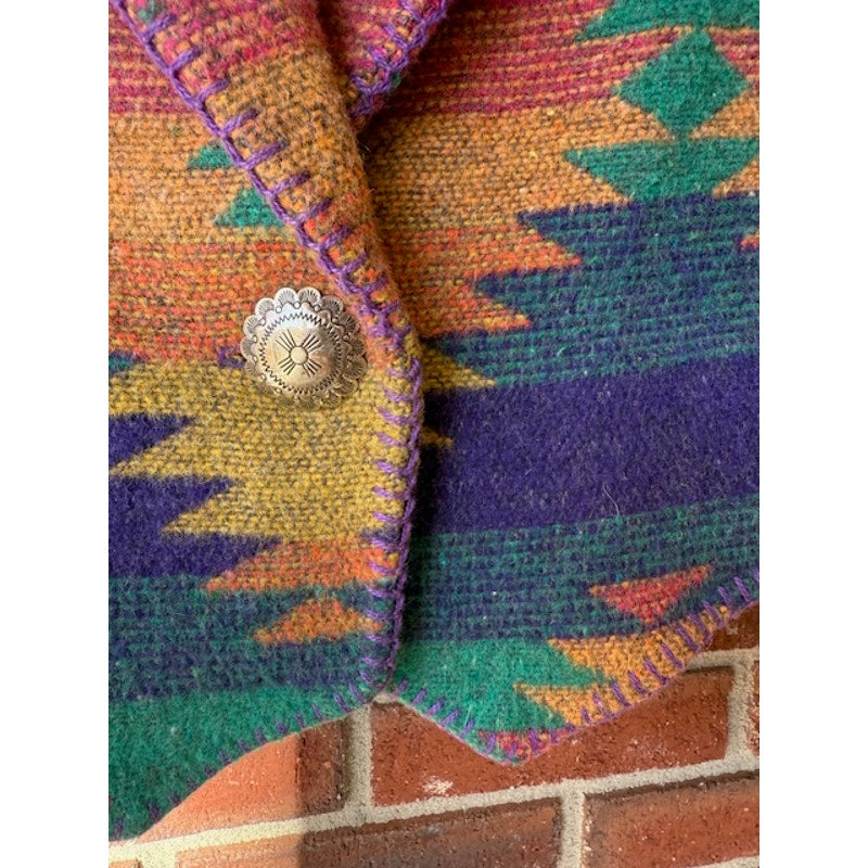 Rhonda Stark Cropped Southwestern Jacket Size Small