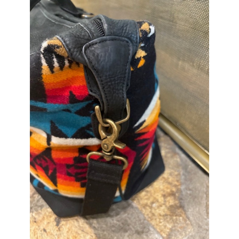 Vintage Pendleton Southwestern Blanket Wool Weekender Duffel Bag