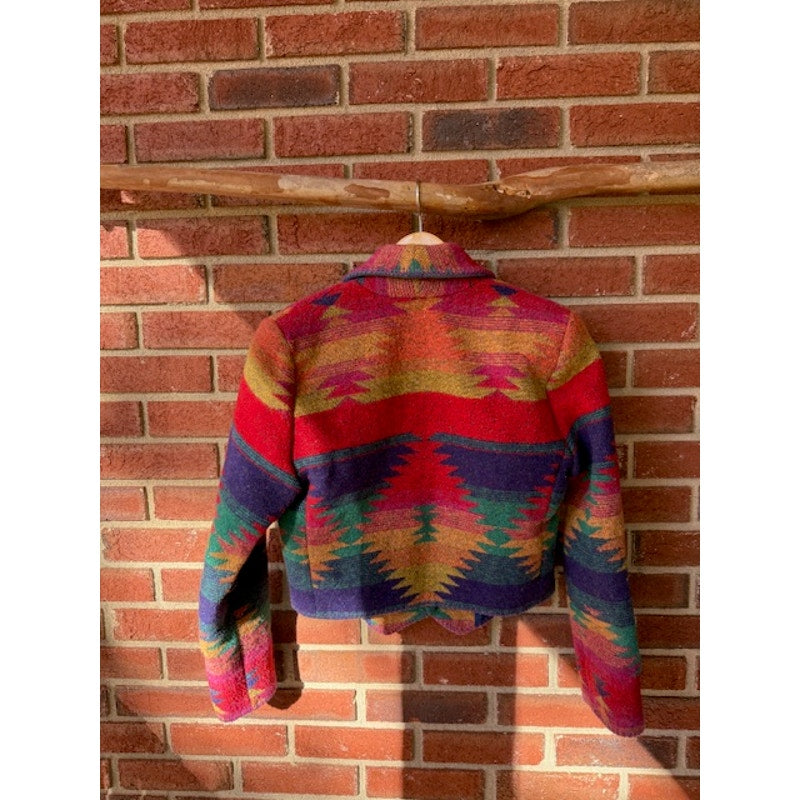 Rhonda Stark Cropped Southwestern Jacket Size Small