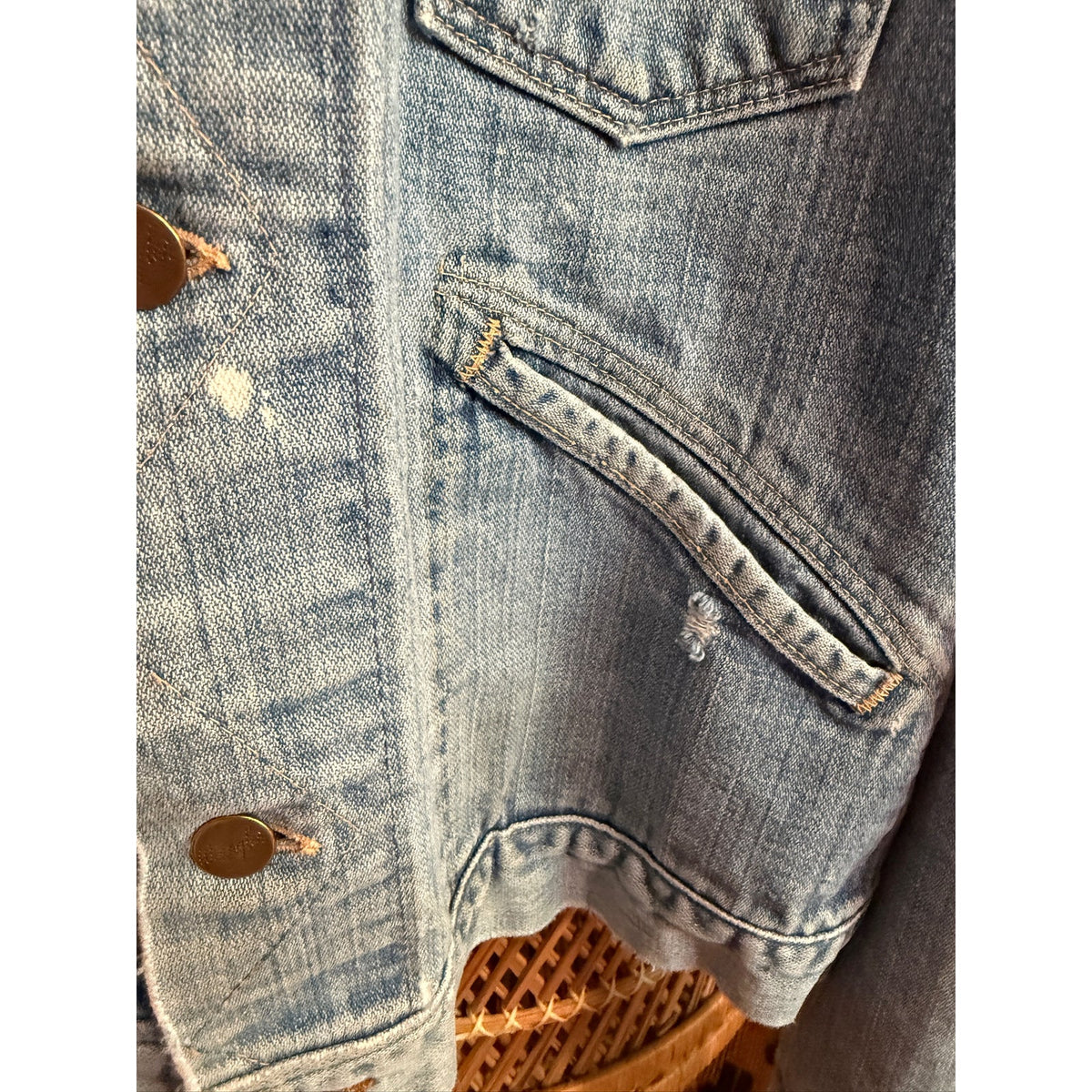 Vintage Wrangler Denim Jacket Approx Size Med PTP 22"