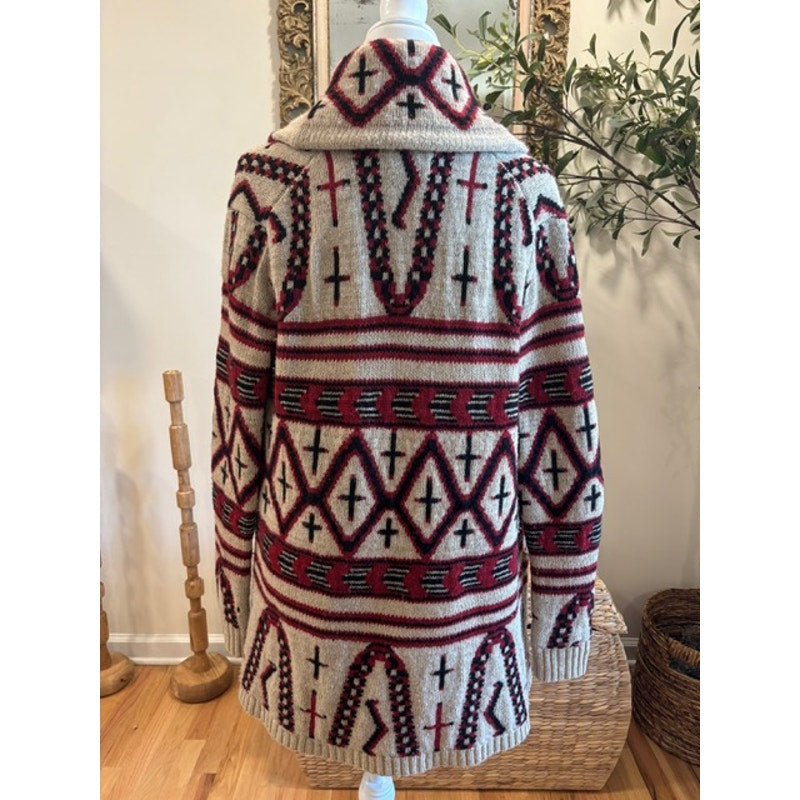 Ralph Lauren Southwestern Wool Cardigan Sweater Size Small
