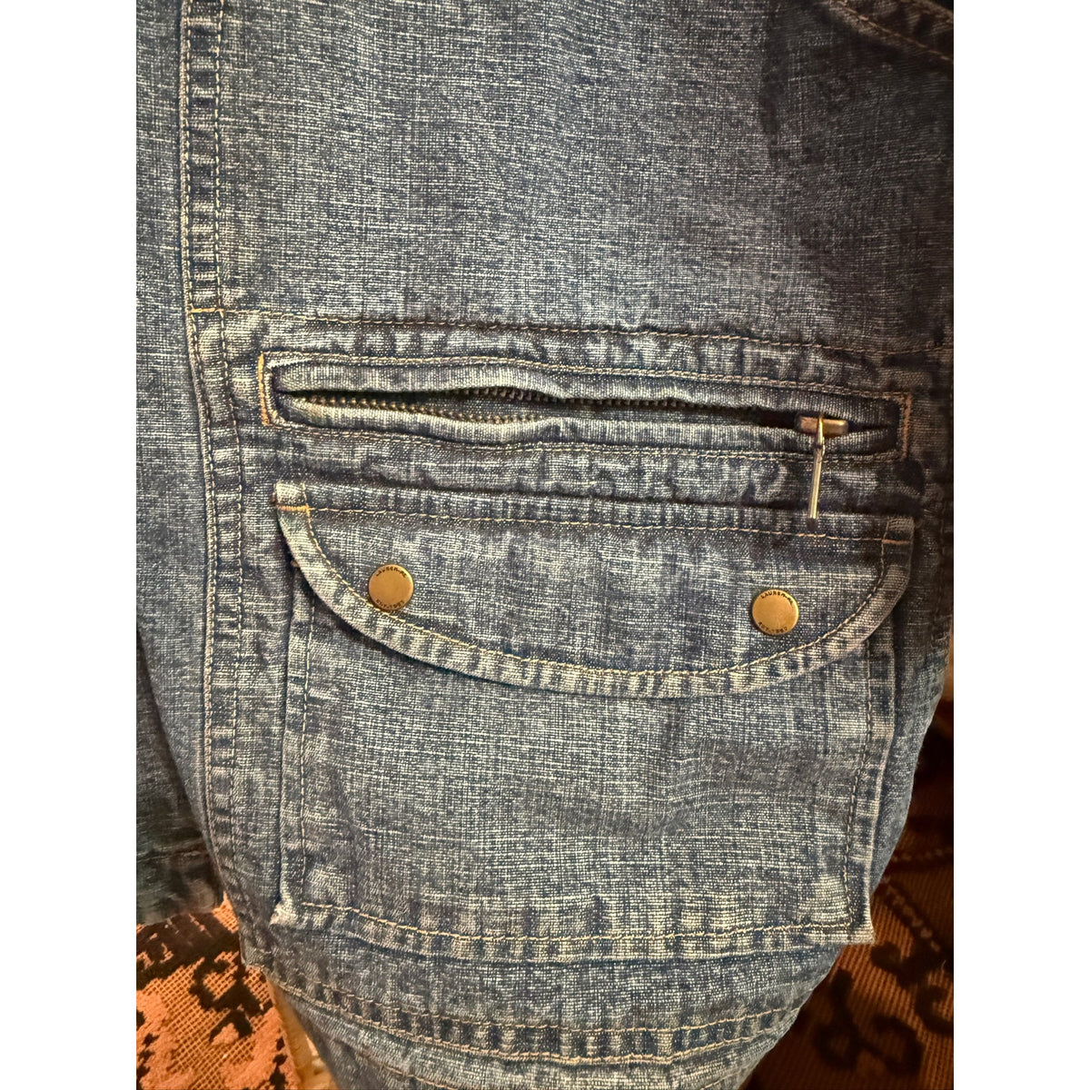 Ralph Lauren Jeans Co. Denim Utility Jacket Size 2X PTP 23 Inches