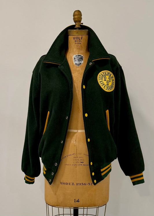 Vintage Hewitt MFG Corp Lifeguard Wool Jacket State Park Size 40 - PTP Approx 24 inches