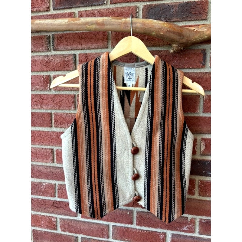 Ortega's Chimayo NM 100% Wool Vest - Size Small - Fits like XS