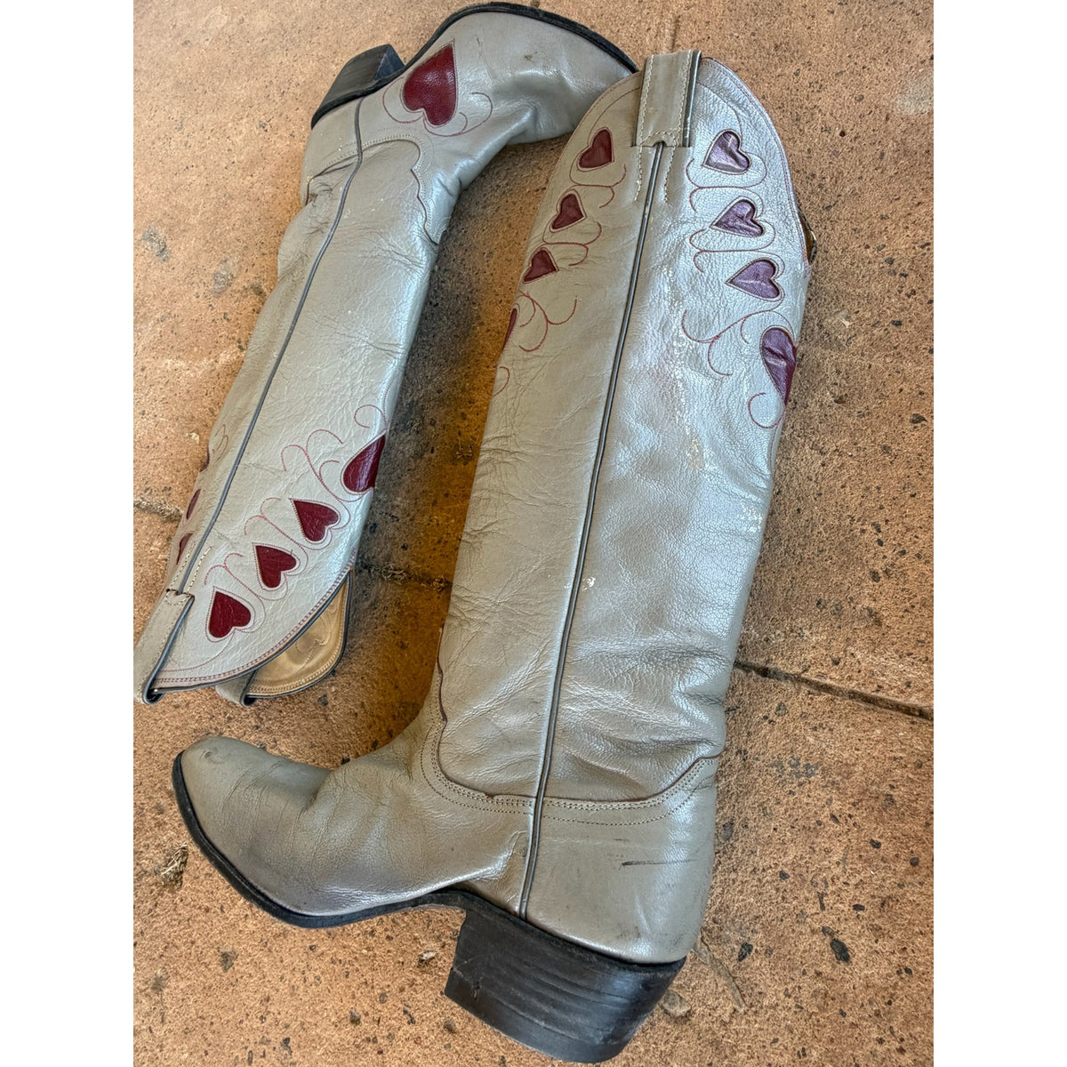 Vintage Justin Heart Boots Size 5 1/2