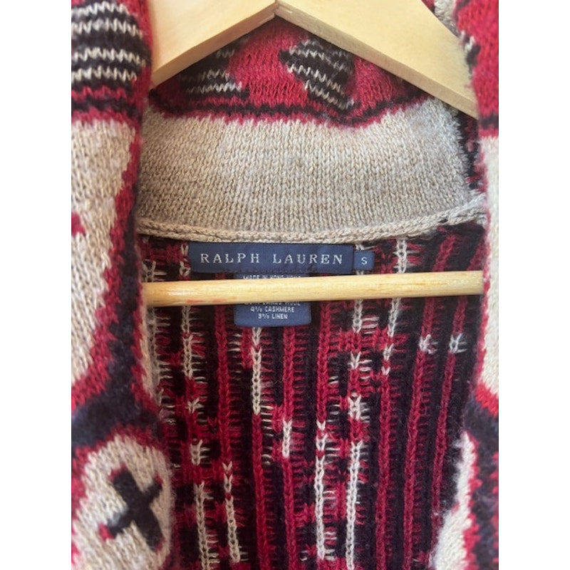 Ralph Lauren Southwestern Wool Cardigan Sweater Size Small