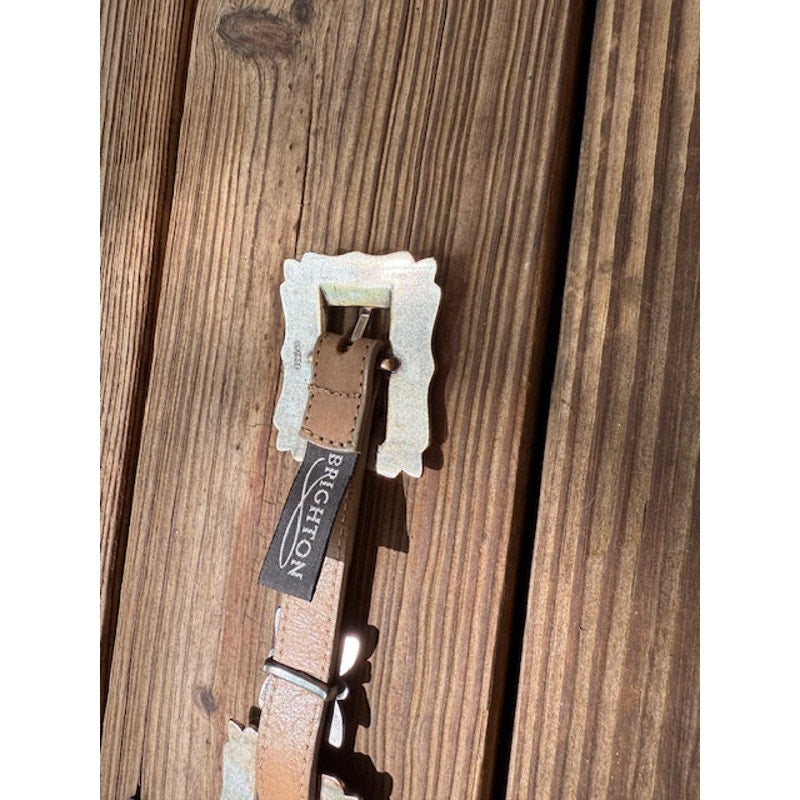 Vintage Brighton Light Tan Concho Belt Size M