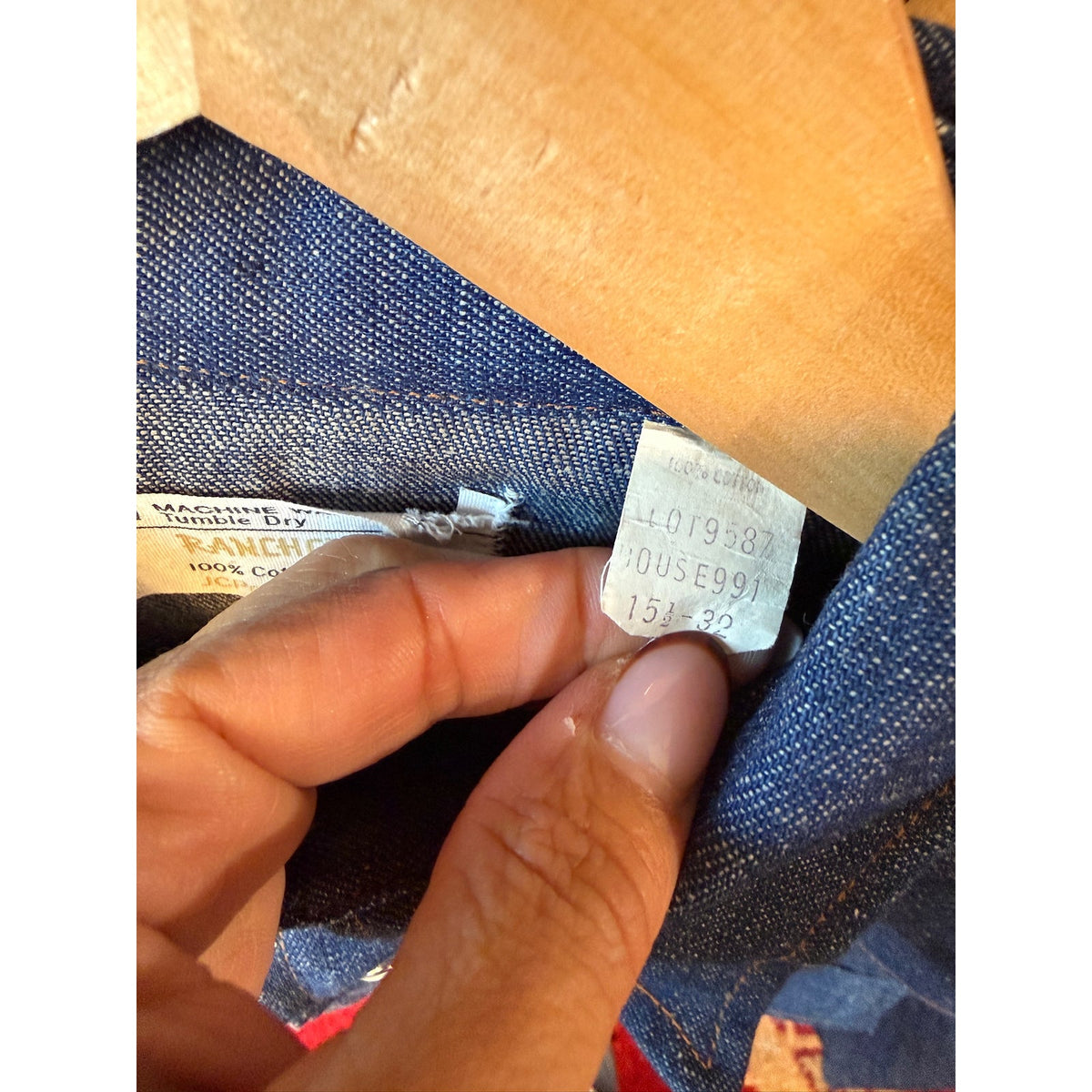 Vintage 70's Ranchcraft JC Penney Denim Pearl Snapp Western Shirt Approx Med PTP 21"