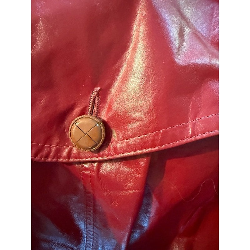 Vintage Wilsons Red Leather Trench Coat - Size XS/S