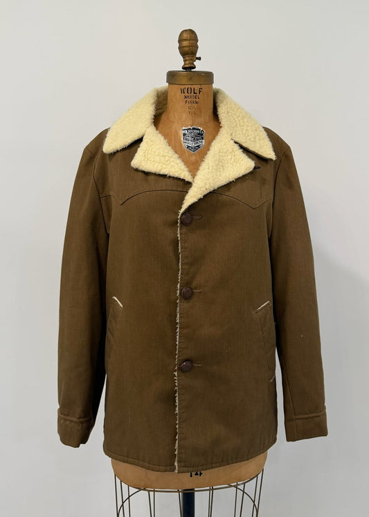 Vintage Sears Western Outdoor Wear Sherpa Lined Jacket - Size Men's Medium