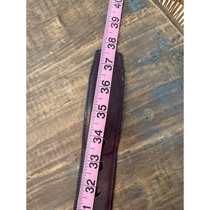 Ralph Lauren Horseshoe Belt Purple stones Size Small - Brown Burgundy