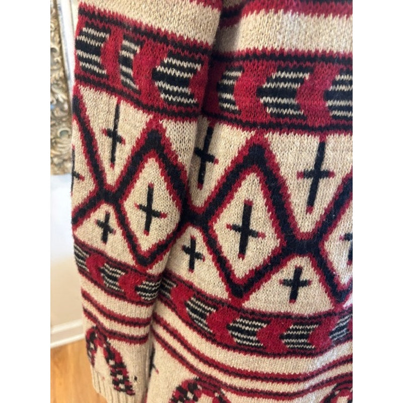 Ralph Lauren Southwestern Wool Cardigan Sweater Size Small