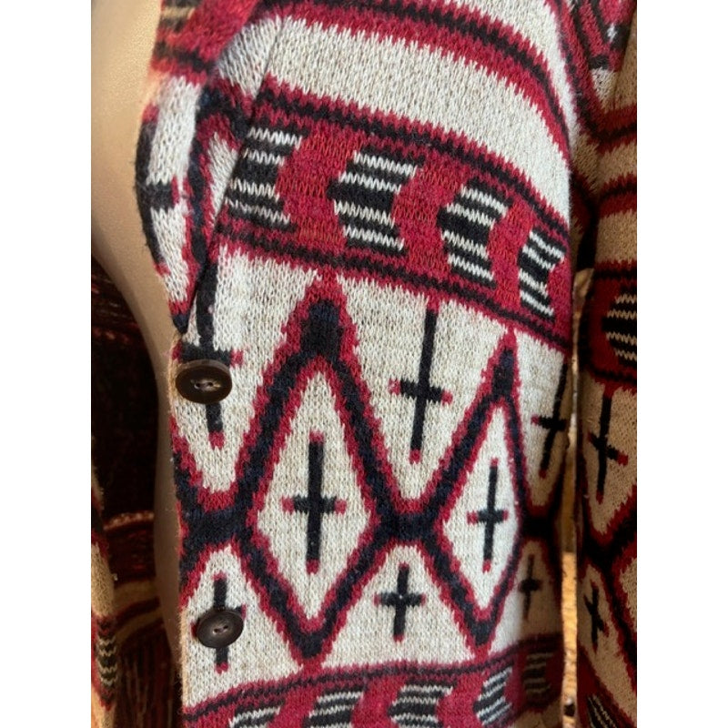 Ralph Lauren Southwestern Wool Cardigan Sweater Size Small
