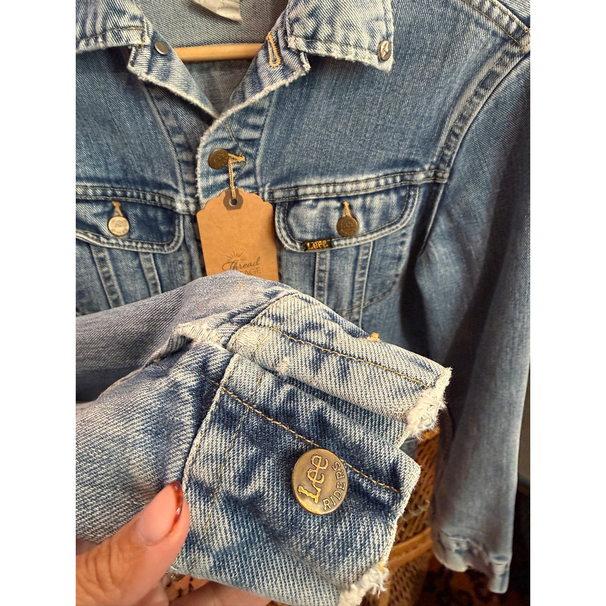 Vintage Lee Denim Jacket PTP 18" Fits Like a Small
