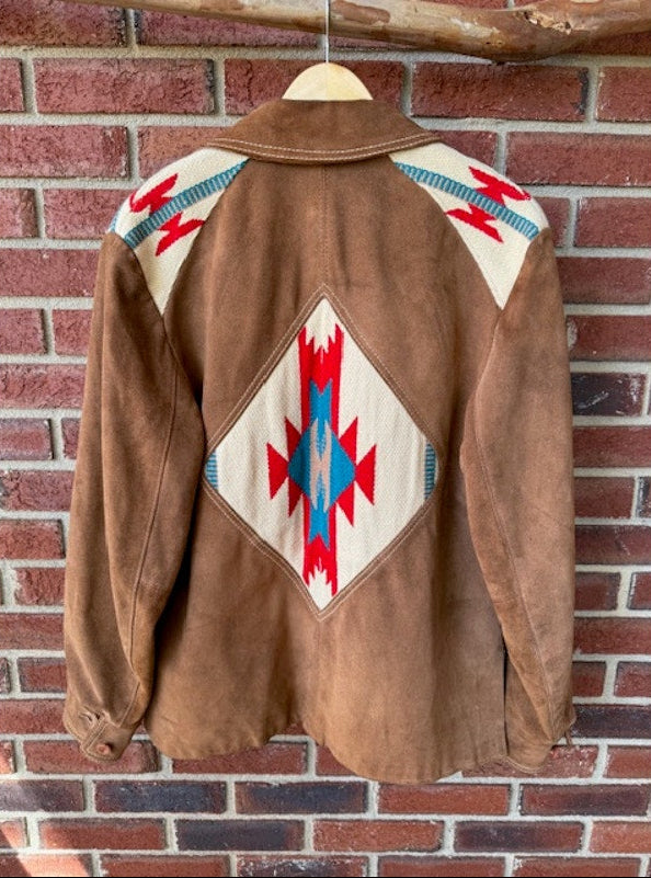 Vintage Pioneer Wear Chimayo Suede Leather Jacket Size 40