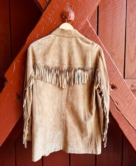 Vintage Ralph Lauren Fringe Leather Jacket Size Small
