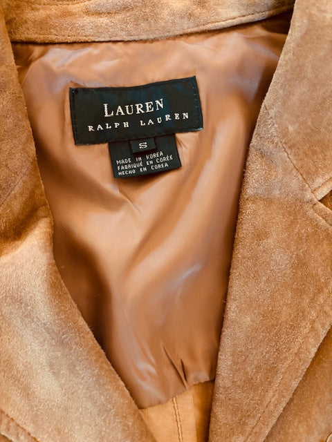 Vintage Ralph Lauren Fringe Leather Jacket Size Small