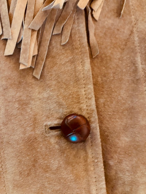 Vintage Ralph Lauren Fringe Leather Jacket Size Small