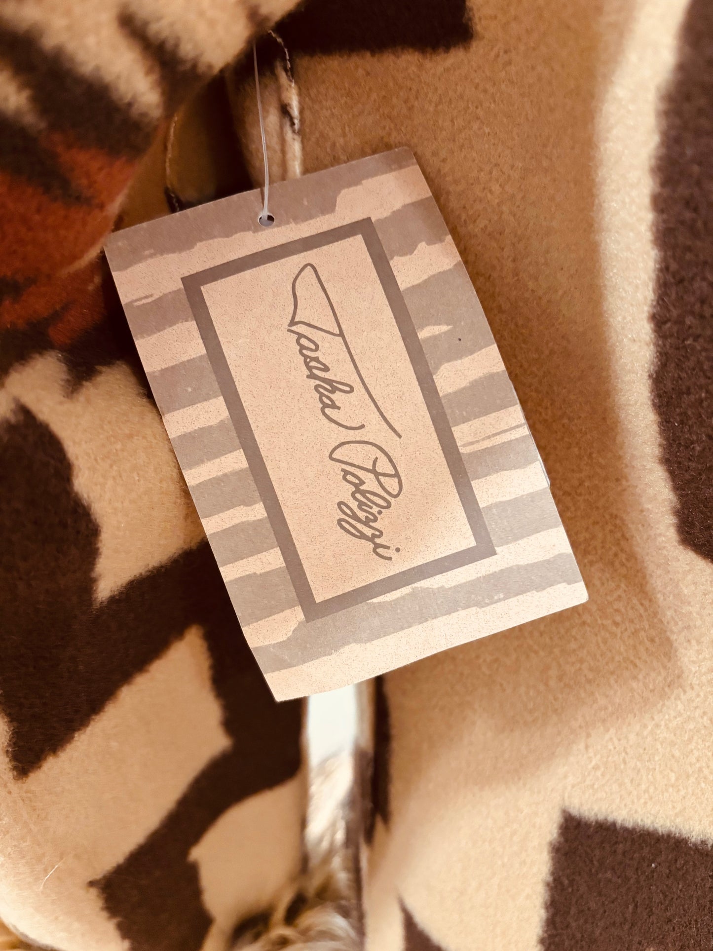 Tasha Polizzi Sedona Blanket Coat Faux Fur Collar Southwestern - Small