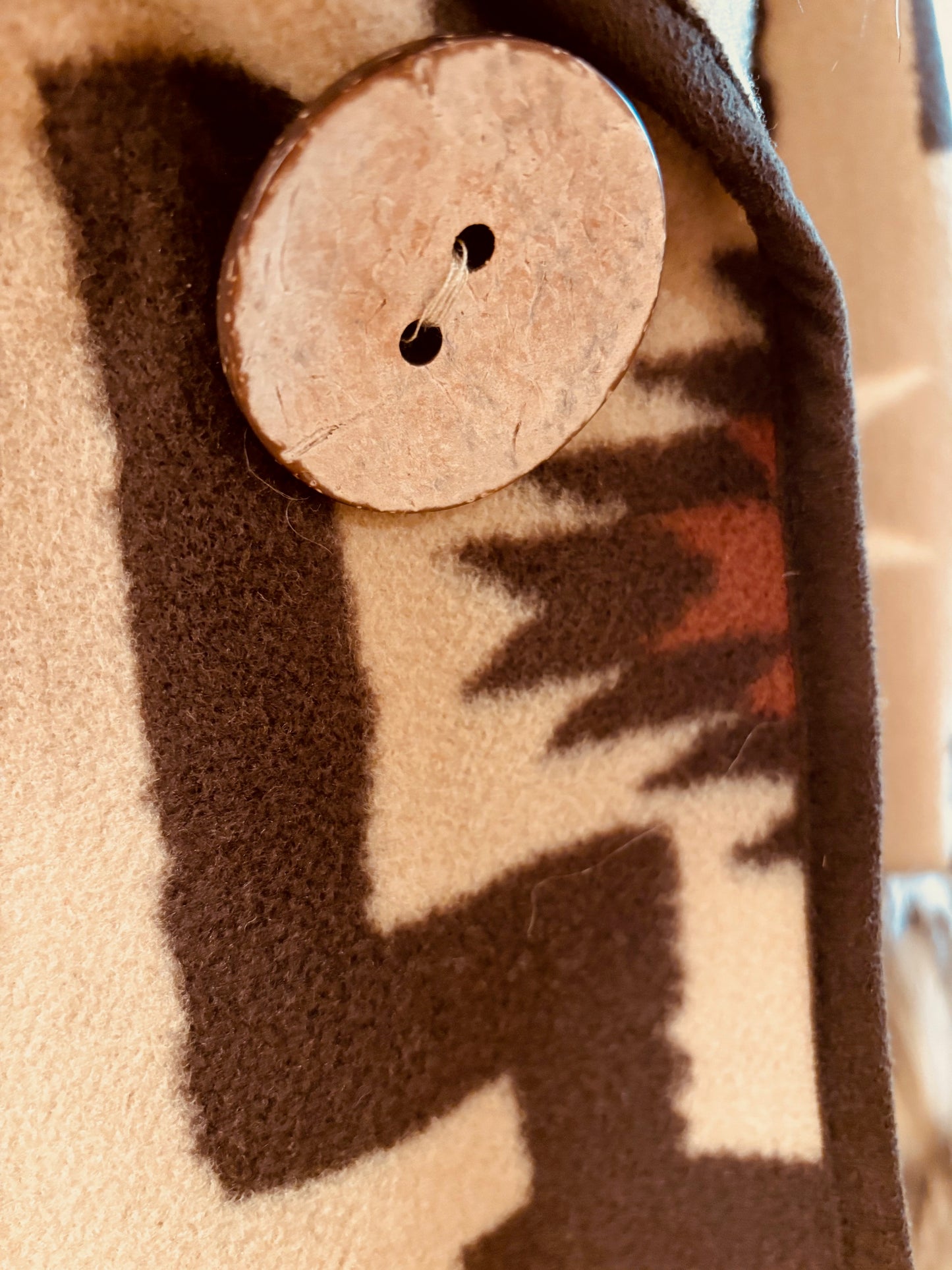 Tasha Polizzi Sedona Blanket Coat Faux Fur Collar Southwestern - Small