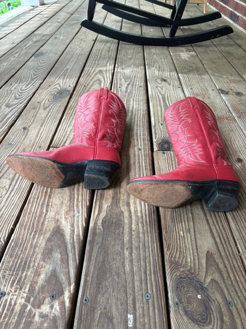 Vintage Dingo Red Cowboy Boots Size 6.5