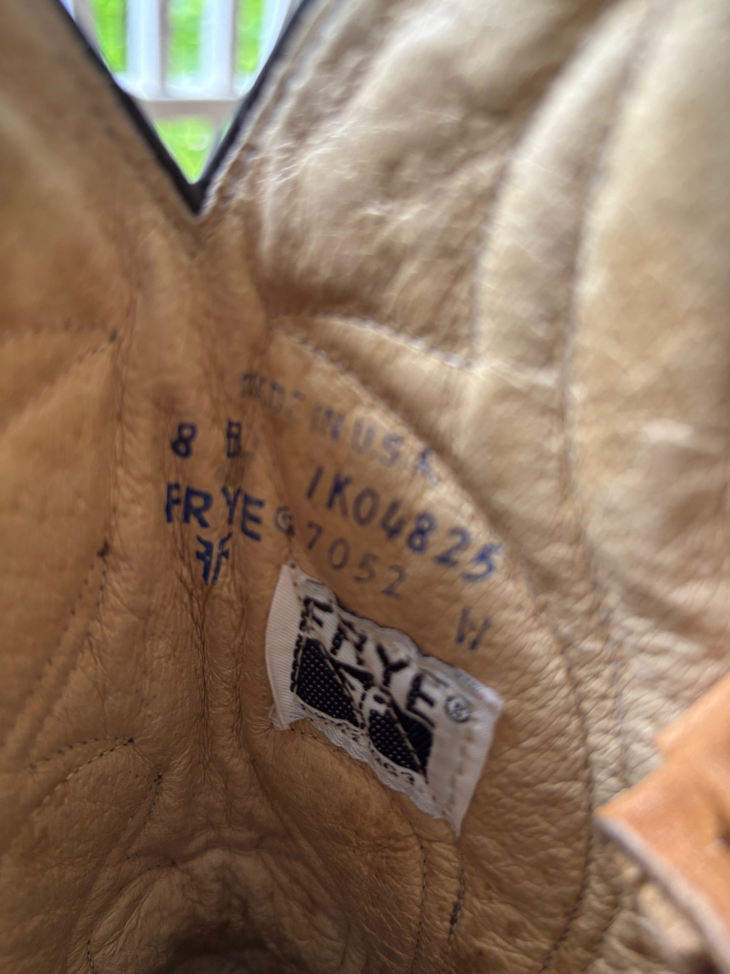 Vintage Frye Tan Western Boots Size 8 - Cowboy Cowgirl  Boots