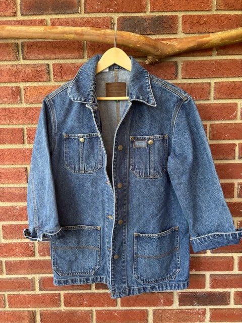 Lauren Jeans Co Ralph Lauren Blue Jean Chore Coat Denim Jacket Size PM