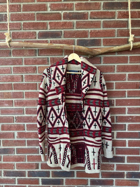 Ralph Lauren Southwestern Wool Cardigan Sweater Size Small