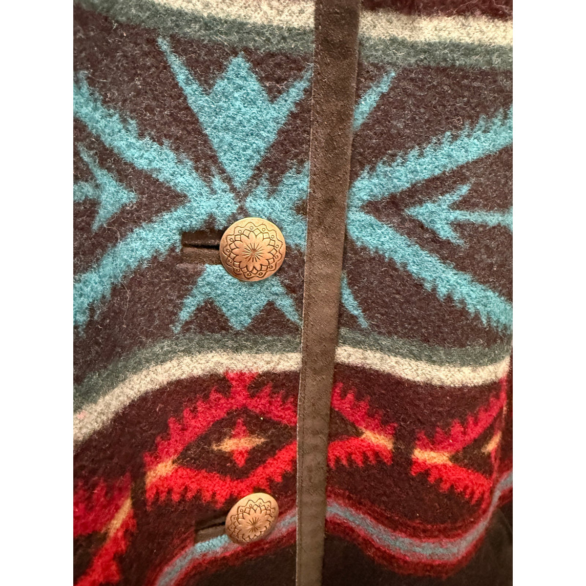 Pendleton Southwestern Wool Coat Size Large PTP 22
