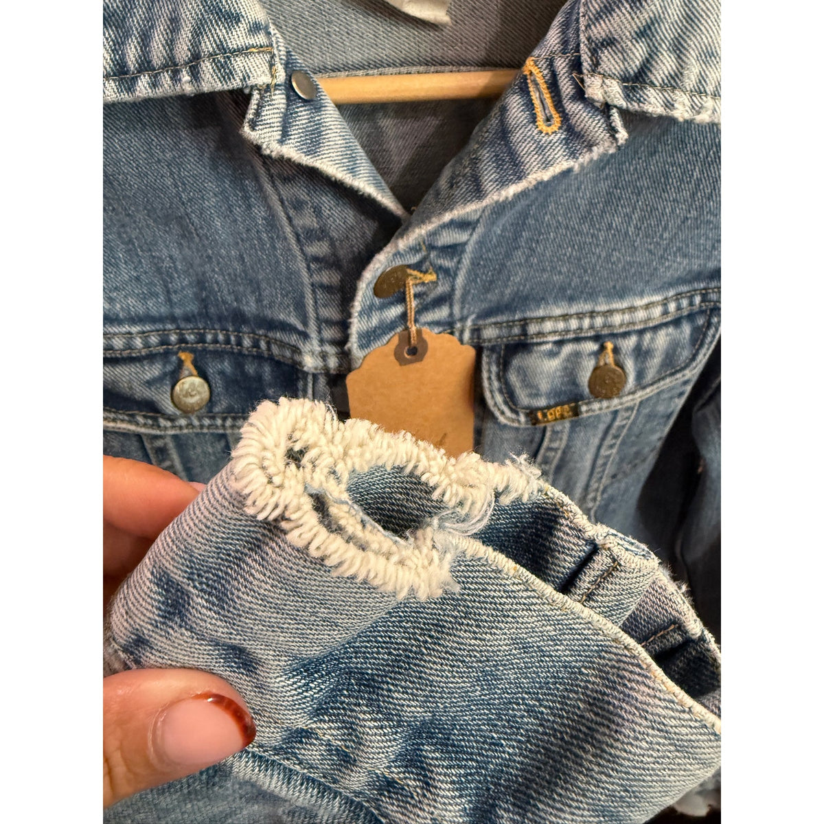 Vintage Lee Denim Jacket PTP 18" Fits Like a Small