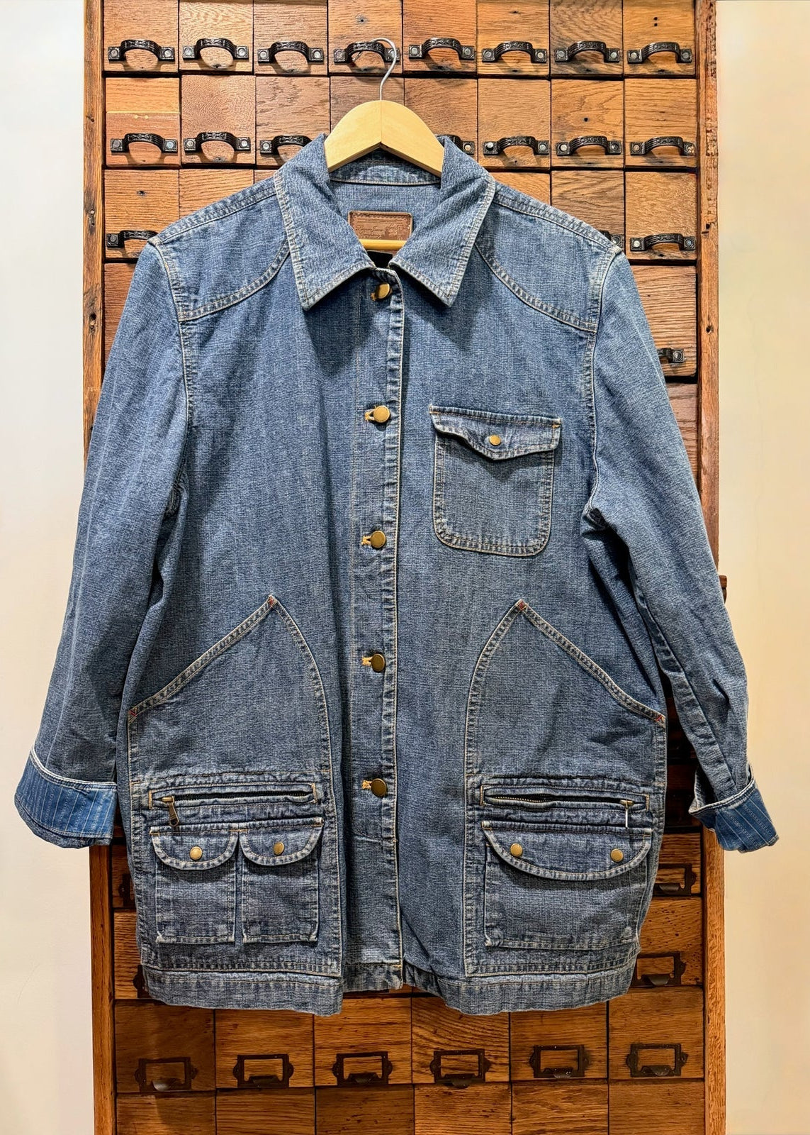 Ralph Lauren Jeans Co. Denim Utility Jacket Size 2X PTP 23 Inches