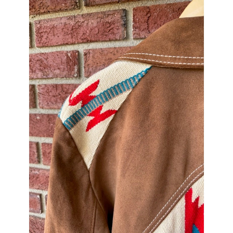 Vintage Pioneer Wear Chimayo Suede Leather Jacket Size 40