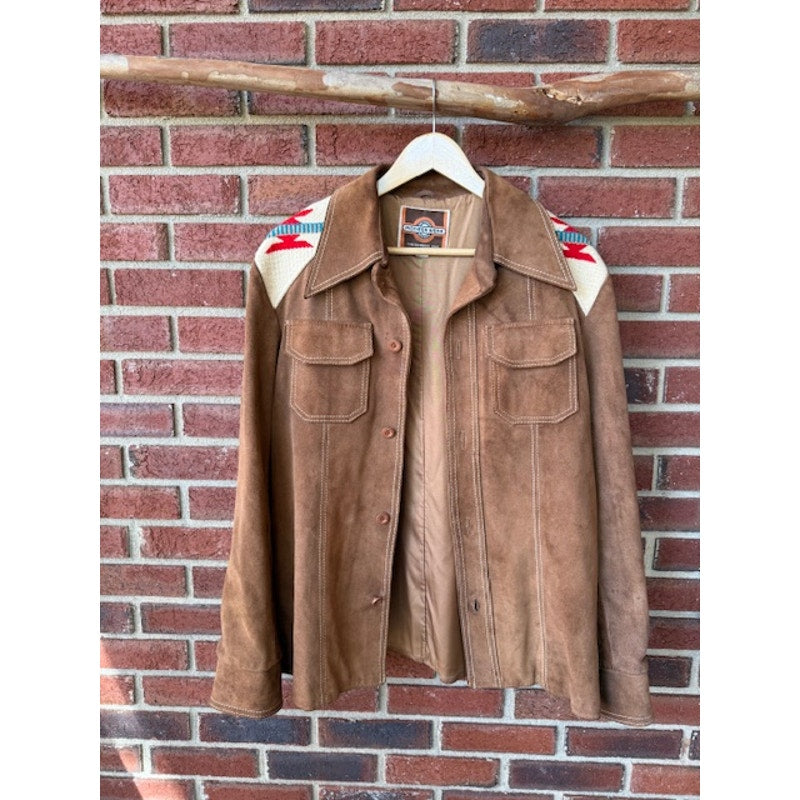 Vintage Pioneer Wear Chimayo Suede Leather Jacket Size 40